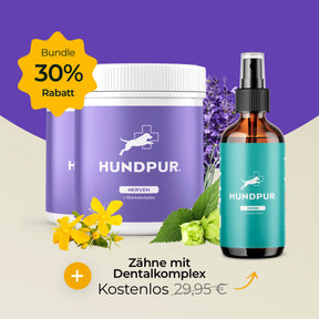 Hundpur® Nerven mit Glückskomplex Doppelpack (-33%) + GRATIS Zahnspray