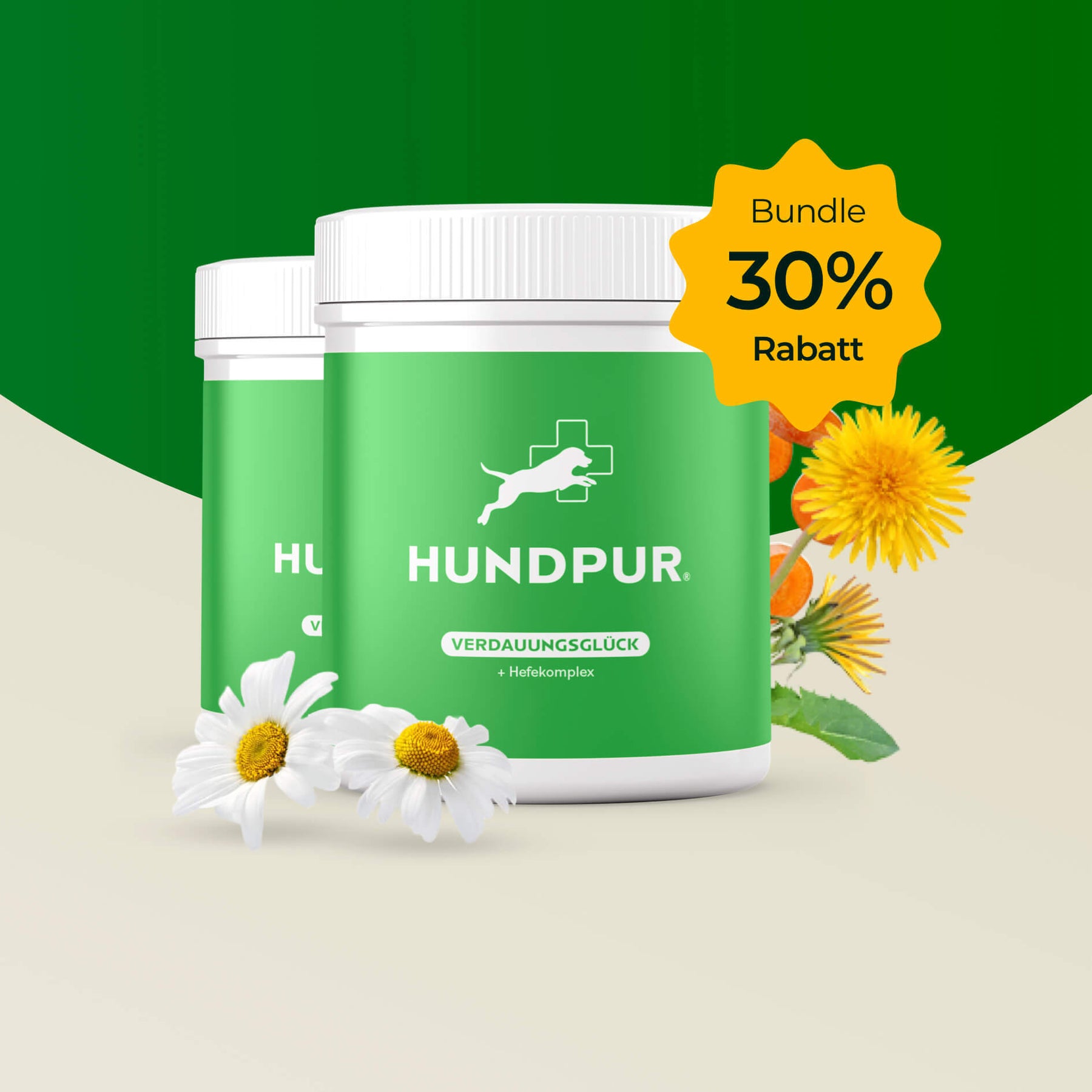 Hundpur® Verdauungsglück Doppelpack 30%