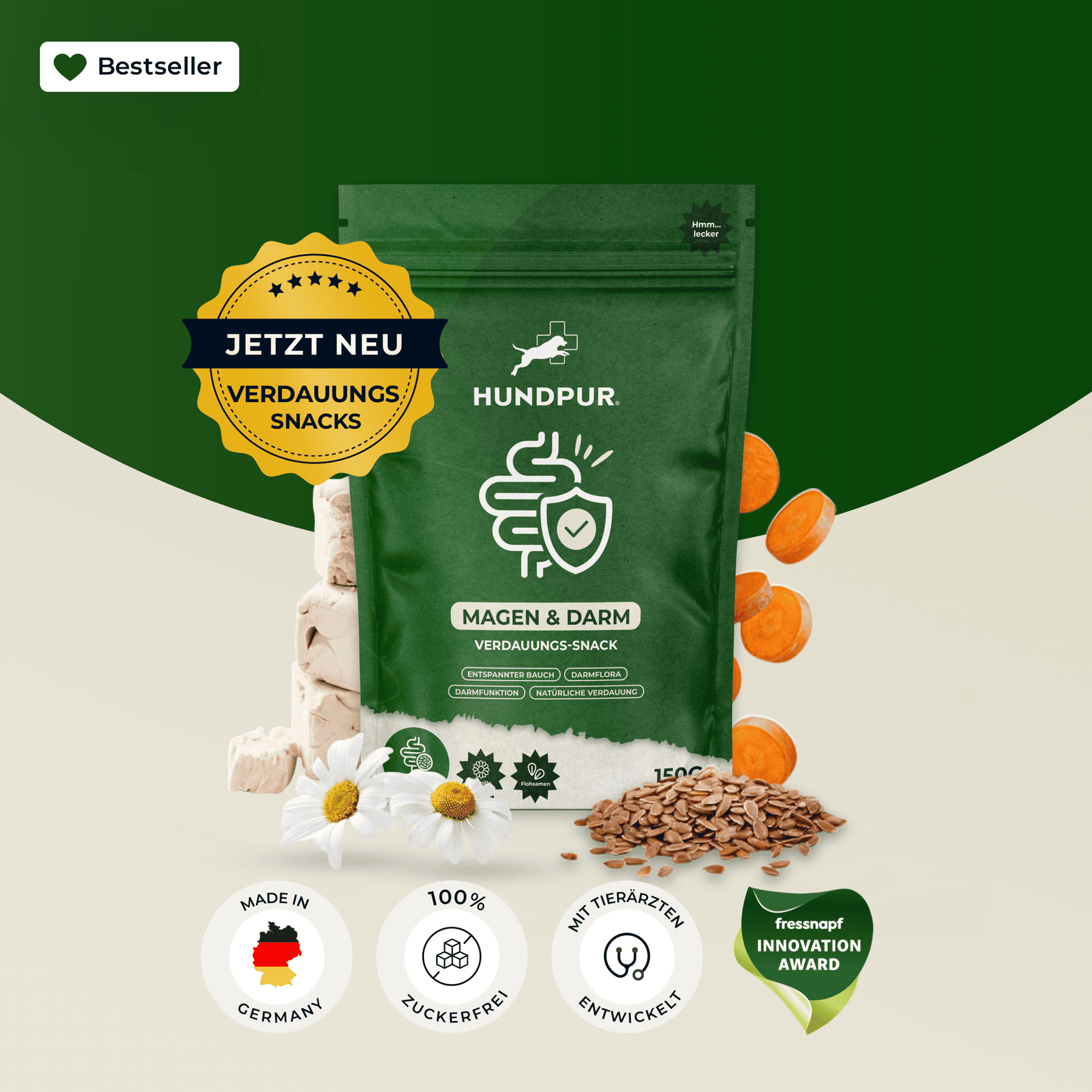 Hundpur® Magen & Darm Verdauungs-Snack